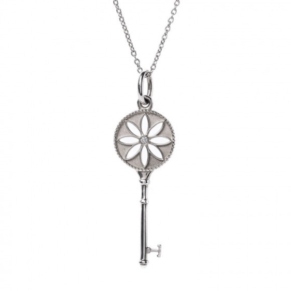 TIFFANY & CO Diamond Daisy Key Necklace - Picture 1 of 11